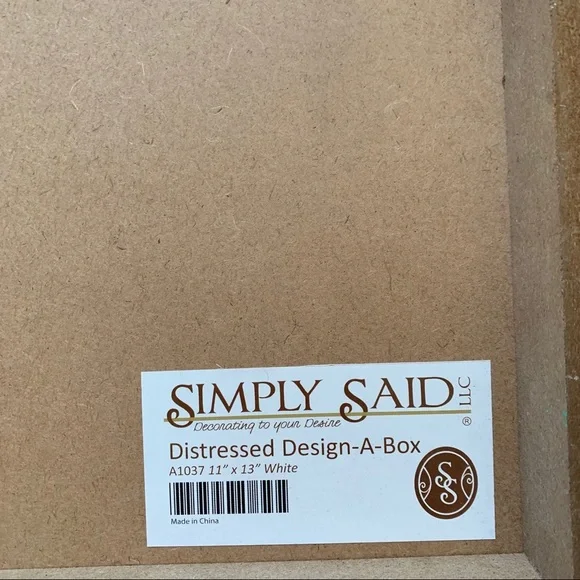 Simply Said White Destressed Design A Box New - Picture 4 of 5